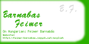 barnabas feimer business card